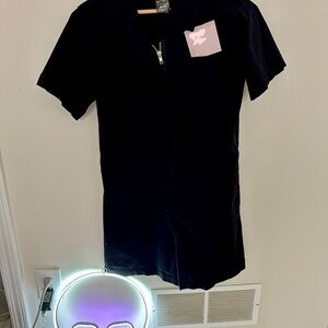 Nooworks black over dyed shortalls coveralls size medium